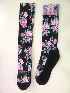 Sublimated Knee High Fold Over Socks