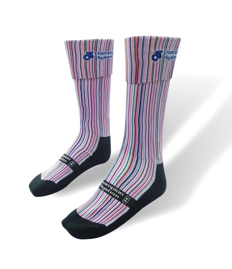 Sublimated Knee High Fold Over Socks